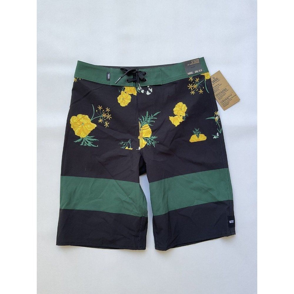 VANS Boys Era Boardshort In Black Youth Size 26